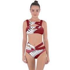 Piano Keys Music Bandaged Up Bikini Set 