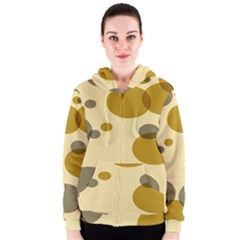 Polka Dots Women s Zipper Hoodie by Mariart