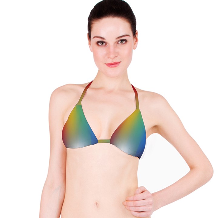 Rainbow Flag Simple Bikini Top