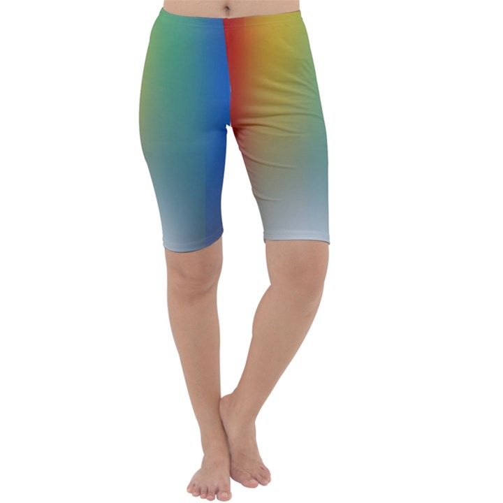 Rainbow Flag Simple Cropped Leggings 