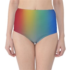 Rainbow Flag Simple High-waist Bikini Bottoms by Mariart