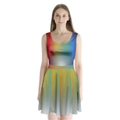 Rainbow Flag Simple Split Back Mini Dress 