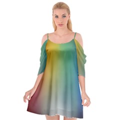 Rainbow Flag Simple Cutout Spaghetti Strap Chiffon Dress