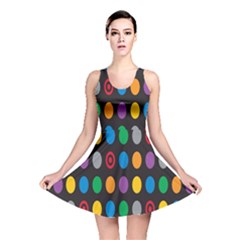 Polka Dots Rainbow Circle Reversible Skater Dress by Mariart