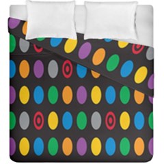 Polka Dots Rainbow Circle Duvet Cover Double Side (king Size) by Mariart