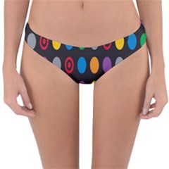 Polka Dots Rainbow Circle Reversible Hipster Bikini Bottoms by Mariart