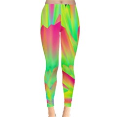 Screen Random Images Shadow Green Yellow Rainbow Light Leggings  by Mariart