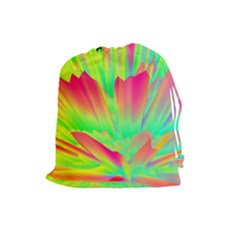 Screen Random Images Shadow Green Yellow Rainbow Light Drawstring Pouches (large)  by Mariart