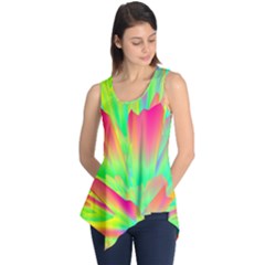 Screen Random Images Shadow Green Yellow Rainbow Light Sleeveless Tunic by Mariart