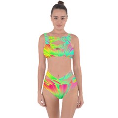 Screen Random Images Shadow Green Yellow Rainbow Light Bandaged Up Bikini Set  by Mariart