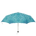 Repeatable Flower Leaf Blue Folding Umbrellas View3