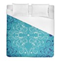 Repeatable Flower Leaf Blue Duvet Cover (Full/ Double Size) View1