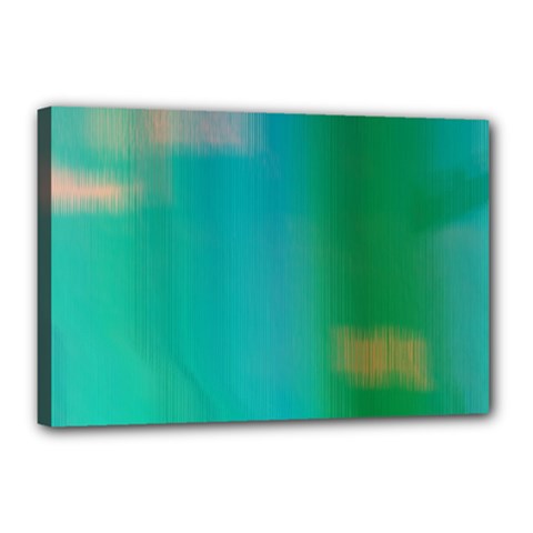 Shadow Faintly Faint Line Green Canvas 18  X 12  by Mariart