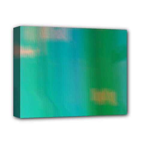 Shadow Faintly Faint Line Green Deluxe Canvas 14  X 11  by Mariart