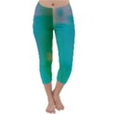 Shadow Faintly Faint Line Green Capri Winter Leggings  View1