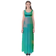 Shadow Faintly Faint Line Green Empire Waist Maxi Dress by Mariart