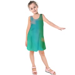 Shadow Faintly Faint Line Green Kids  Sleeveless Dress by Mariart