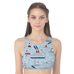 Ships Sails Tank Bikini Top by Mariart