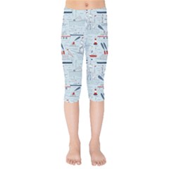 Ships Sails Kids  Capri Leggings  by Mariart