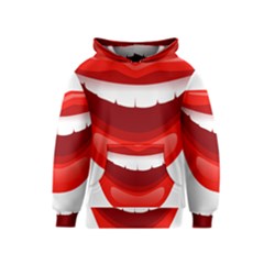 Smile Lips Transparent Red Sexy Kids  Pullover Hoodie