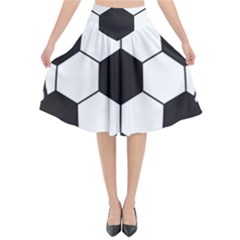 Soccer Camp Splat Ball Sport Flared Midi Skirt by Mariart