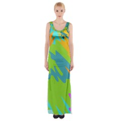 Skatepark Seaworld Fish Maxi Thigh Split Dress