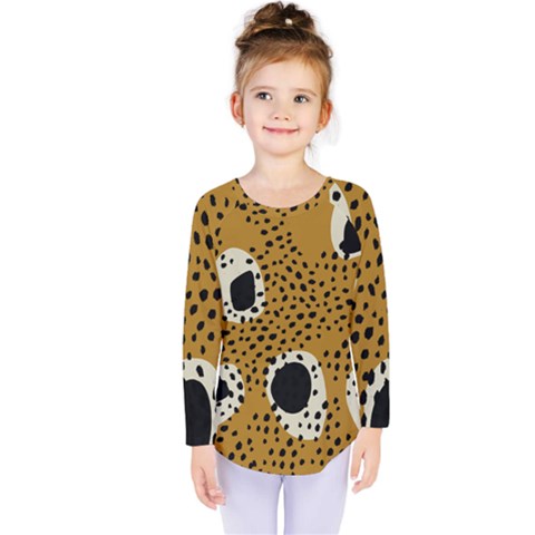 Surface Patterns Spot Polka Dots Black Kids  Long Sleeve Tee by Mariart