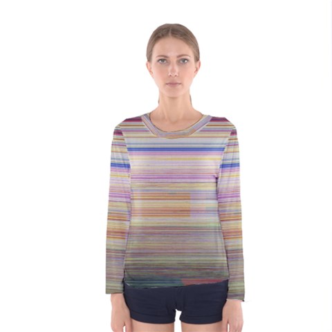 Shadow Faintly Faint Line Included Static Streaks And Blotches Color Women s Long Sleeve Tee by Mariart