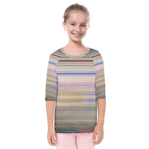 Shadow Faintly Faint Line Included Static Streaks And Blotches Color Kids  Quarter Sleeve Raglan Tee by Mariart