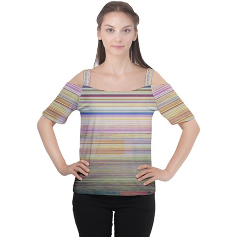 Shadow Faintly Faint Line Included Static Streaks And Blotches Color Women s Cutout Shoulder Tee by Mariart