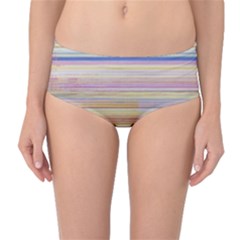 Shadow Faintly Faint Line Included Static Streaks And Blotches Color Mid-waist Bikini Bottoms by Mariart