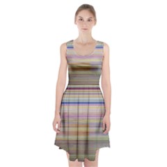 Shadow Faintly Faint Line Included Static Streaks And Blotches Color Racerback Midi Dress by Mariart