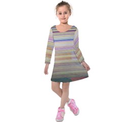 Shadow Faintly Faint Line Included Static Streaks And Blotches Color Kids  Long Sleeve Velvet Dress by Mariart