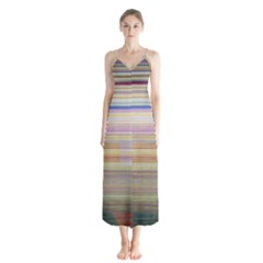 Shadow Faintly Faint Line Included Static Streaks And Blotches Color Button Up Chiffon Maxi Dress by Mariart