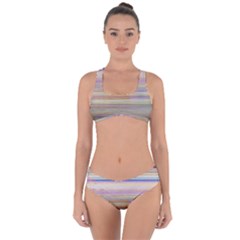 Shadow Faintly Faint Line Included Static Streaks And Blotches Color Criss Cross Bikini Set