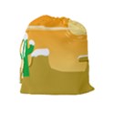 Sunrise Sunset Desert Sun Light Orange Ice Snow Drawstring Pouches (Extra Large) View2