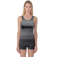 Shadow Faintly Faint Line Included Static Streaks And Blotches Color Gray One Piece Boyleg Swimsuit by Mariart