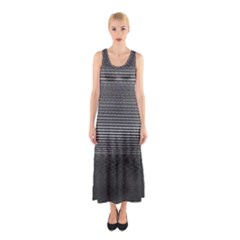 Shadow Faintly Faint Line Included Static Streaks And Blotches Color Gray Sleeveless Maxi Dress by Mariart