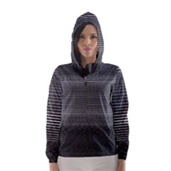 Shadow Faintly Faint Line Included Static Streaks And Blotches Color Gray Hooded Wind Breaker (women) by Mariart