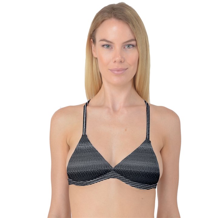 Shadow Faintly Faint Line Included Static Streaks And Blotches Color Gray Reversible Tri Bikini Top