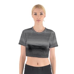 Shadow Faintly Faint Line Included Static Streaks And Blotches Color Gray Cotton Crop Top