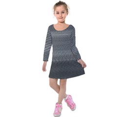 Shadow Faintly Faint Line Included Static Streaks And Blotches Color Gray Kids  Long Sleeve Velvet Dress by Mariart