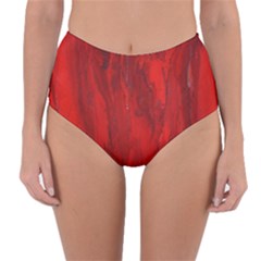 Stone Red Volcano Reversible High-waist Bikini Bottoms