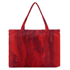 Stone Red Volcano Medium Zipper Tote Bag