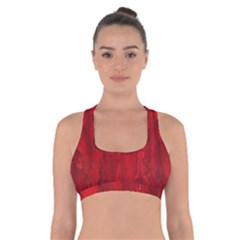 Stone Red Volcano Cross Back Sports Bra