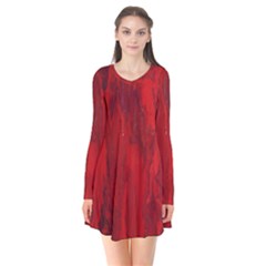 Stone Red Volcano Flare Dress by Mariart