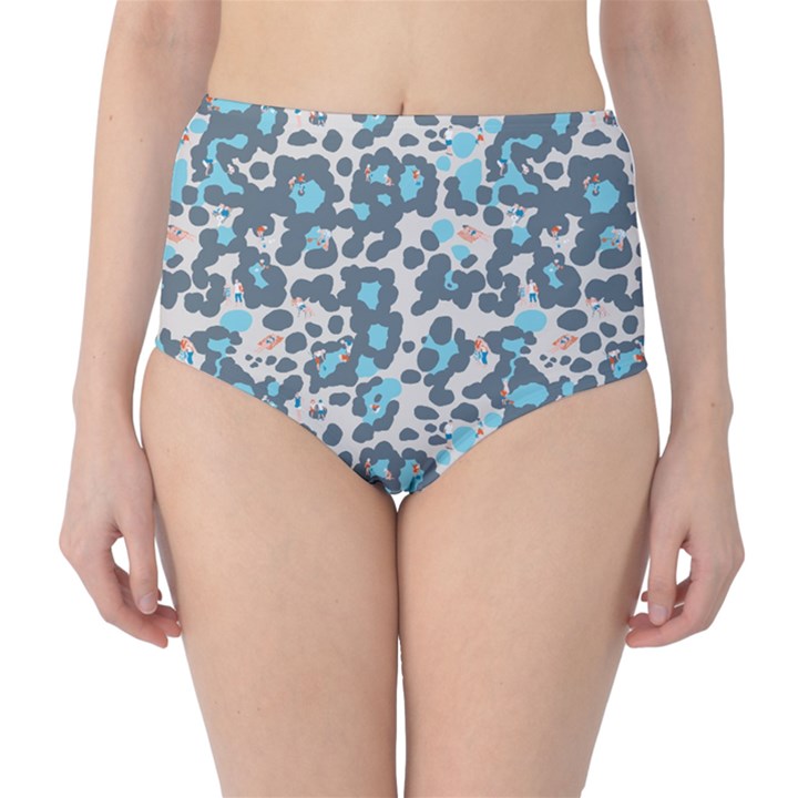 Sunbathing Beach Sea High-Waist Bikini Bottoms