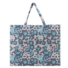 Sunbathing Beach Sea Zipper Large Tote Bag