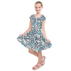 Sunbathing Beach Sea Kids  Short Sleeve Dress by Mariart