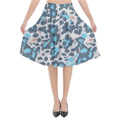 Sunbathing Beach Sea Flared Midi Skirt